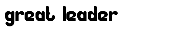Great Leader font preview